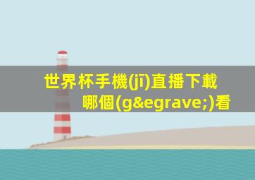 世界杯手機(jī)直播下載哪個(gè)看